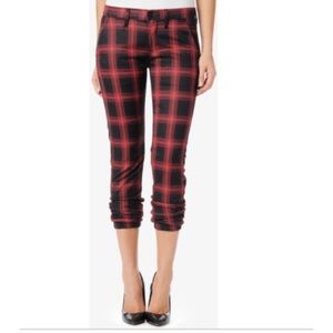 HUDSON VANISH CUFF CHINO PLAID JOGGER JEAN PANTS